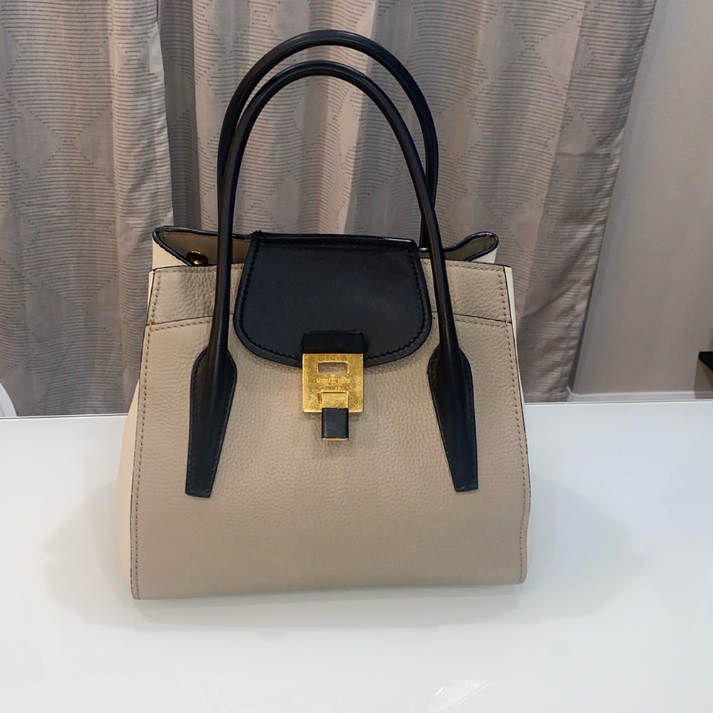 Michael Kors Collection Bag Bancroft medium pebbled calf leather satchel